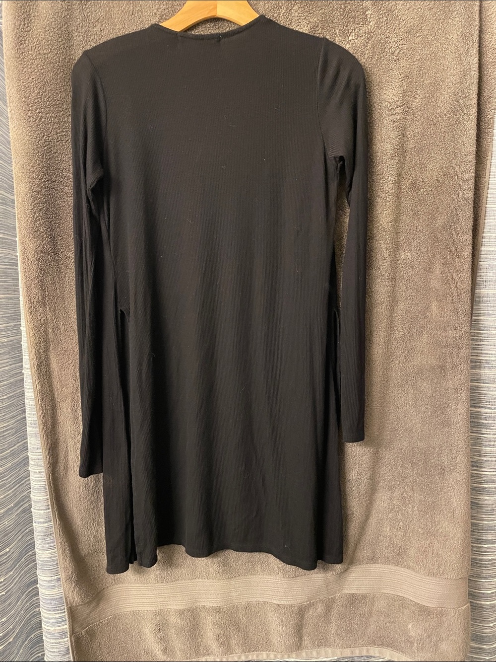 Joah Brown Black Long Sleeve Open Front cardigan - Picture 5 of 7